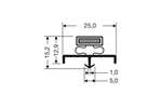 CoolX - Indrukprofiel met magneet m18 - 2.44mtr/lng 