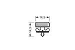CoolX - Indrukprofiel met magneet m25 - 2.44mtr/lng 