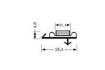 CoolX - Indrukprofiel met magneet m18 - 2.44mtr/lng 