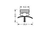 CoolX - Indrukprofiel met magneet m71 - 2.44mtr/lng 