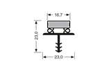 CoolX - Indrukprofiel met magneet m71 - 2.44mtr/lng 