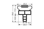 CoolX - Indrukprofiel met magneet b25 - 2.44mtr/lng 