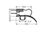 CoolX - Indrukprofiel met magneet m25 - 2.5mtr/lng 