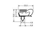 CoolX - Indrukprofiel met magneet m25 - 2.5mtr/lng 