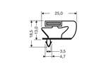 CoolX - Indrukprofiel met magneet m25 - 2.55mtr/lng 