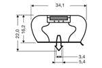 CoolX - Indrukprofiel met magneet m18 - 2.55mtr/lng 