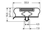 CoolX - Indrukprofiel met magneet m72 - 2.55mtr/lng 