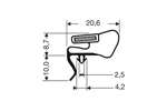 CoolX - Indrukprofiel met magneet m66 - 2.55mtr/lng 