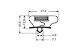 CoolX - Indrukprofiel met magneet m18 - 2.55mtr/lng 
