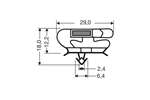 CoolX - Indrukprofiel met magneet m25 - 2.55mtr/lng 