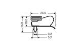 CoolX - Indrukprofiel met magneet b25 - 2.55mtr/lng 