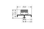 CoolX - Indrukprofiel met magneet m18 - 2.55mtr/lng 