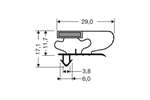 CoolX - Indrukprofiel met magneet m25 - 2.55mtr/lng 