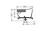 CoolX - Indrukprofiel met magneet m71 - 2.55mtr/lng 