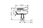 CoolX - Indrukprofiel met magneet m66 - 2.55mtr/lng 