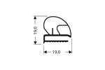 CoolX - Vlak profiel pvc - 2.55mtr/lng 