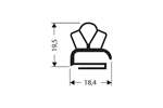 CoolX - Vlak profiel pvc - 2.5mtr/lng 