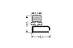 CoolX - Vlakke magneetdichting met magneet m25 - 2.44mtr/lng 