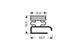 CoolX - Vlakke magneetdichting met magneet m25 - 2.44mtr/lng 