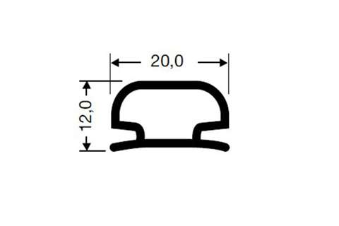 CoolX - Vlak profiel zonder magneetstrip - 2mtr/lng  CoolX - Vlak profiel zonder magneetstrip - 2mtr/lng