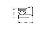CoolX - Vlak profiel met magneet m25 - 2.55mtr/lng 