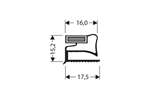 CoolX - Vlak profiel met magneet c25 - 2.6mtr/lng 