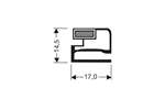 CoolX - Vlak profiel met magneet m15 - 2.55mtr/lng 