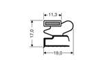 CoolX - Vlak profiel met magneet m15 - 2.5mtr/lng 