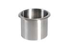 Linum - Rvs afvalkoker rond - ø152mmx130mm - met ronde flens 15mm - ø180mm 
