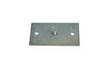  - Rechthoekige basis met draadstang m8 - voor verend antivibratie-element 