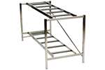 CoolX - Roestvrij stalen stapelrek met 2 niveaus - 900x2080x985mm 