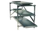CoolX - Roestvrij stalen stapelrek met 3 niveaus - 900x2080x1320mm 