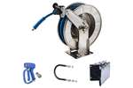 Linum - Open slanghaspel 20m met pistool+nippel - +toevoerslang+muurbeugel 