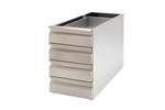 Linum - Neutrale rvs ladeblok - 4 lades - gn1/1 - aisi304 