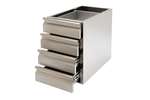 Linum - Neutrale rvs ladeblok - 4 lades - gn1/1 - aisi304 