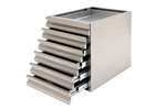 Linum - Neutrale rvs ladeblok - 6 lades - gn1/1 - aisi304 