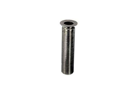 Linum - Kleine afvoer vernikkeld 1/2' l=89mm - inclusief washer & lock nut  Linum - Kleine afvoer vernikkeld 1/2' l=89mm - inclusief washer & lock nut