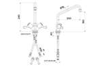 Linum - Enkelgats mengkraan - kwartslagbediening - tafelmodel - 200mm 