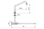 Linum - Kniebediening pvc - z.accessoires -400mm 