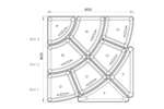 Lineoplus - Kit petale - 9 plateaus 50mm - 800x800mm 