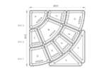 Lineoplus - Kit petale - 11 plateaus 50mm - 800x800mm 