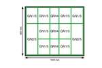 Lineoplus - Kit gn - rechthoekige schalen - voor toonbank 1000x800mm 