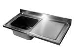 Linum - Spoeltafelblad 1400x700mm - 1xspoelbak 600x500x300mm/afdruip rechts 