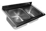 Linum - Spoeltafelblad 1400x700mm - 2xspoelbak 600x500x300mm/geen afdruip 