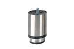 Linum - Rvs stelvoet ecoline - 90mmh - tige m10 - zwarte kunststof zool 