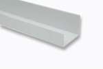 CoolX - Recht pvc u-profiel - asymmetr. - 80mm - 4mtr/lng 