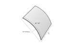 Warsteiner Alu - Kristalglas 6mm - lengte 1243mm - model : eh * k 714 - 41.14 ° - r 1016 