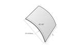 Warsteiner Alu - Gehard glas - lengte 1243mm - model : vbm/h 0239 