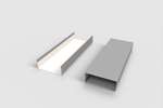 CoolX - U-vormig profiel - 40x100x40mm - 3mtr/lng - gelakt staal 
