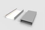 CoolX - U-vormig profiel - 40x140x40mm - 3mtr/lng - gelakt staal 